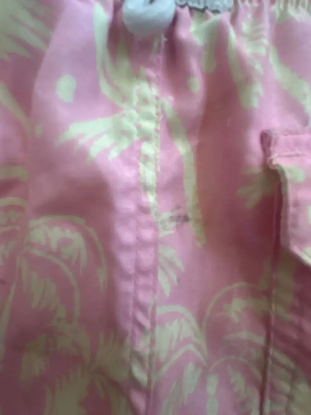 Spicy Tuna Pink Palm Tree Print Boys Swim Trunks Size 10